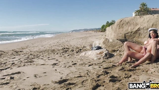 Big titted Katrina Moreno slides her pussy on the stiff dick