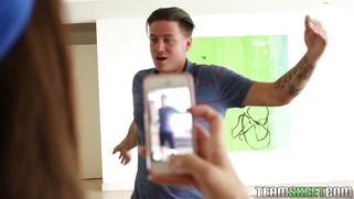 Young teen bitch Jojo Kiss humiliates her ex boyfriend