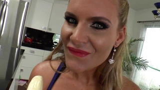 Phoenix Marie teases as she deepthroats a banana