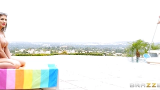 August Ames having Bill oil up her tight body and massage her ass