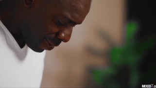 Christina Shine gets her face fucked by the black monster cock