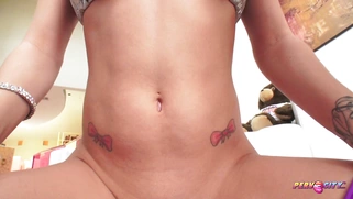 Jojo Kiss is sucking the big cock and licking balls