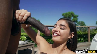 Emily Willis is sucking the enormous black cock