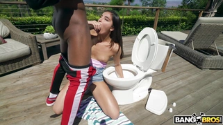 Emily Willis is sucking the enormous black cock