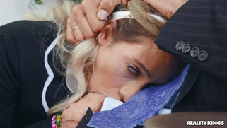 Khloe Kapri guzzles teacher's cock in the classroom