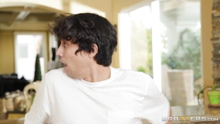 Maid Sybil Stallone gives blowjob Ricky Spanish