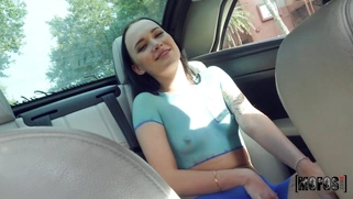 Teen Sasha Sparrow gets her face fucked by the hard cock