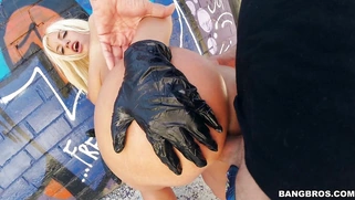 Big-assed Latina Blondie Fesser loves getting fucked in public