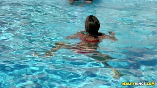 Hungarian babe Amirah Adara sucking his cock underwater