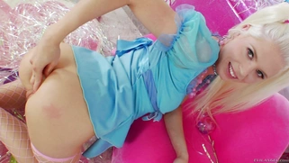 Crazy nymph Jayda Diamonde plays with a huge anal balls