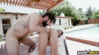 Adriana Chechik with the butt plug in her ass gets pussy drilled