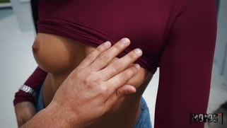 Adrian Maya is sucking cock in POV outdoors