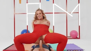 Busty Phoenix Marie in ripped bodysuit rides the hard cock