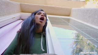 18yo Savannah Sixx gets her pussy drilled from behind