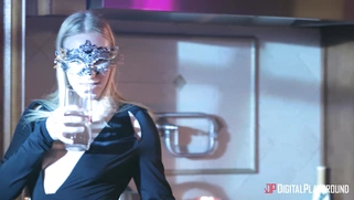 Ana Foxxx is sucking cock and licking balls in the kitchen