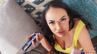 Sofi Ryan demonstrates her blowjob skills in POV