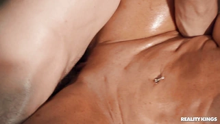 Bigtit Sally D'Angelo gets banged by Ricky Spanish poolside