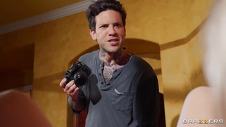 Abella Danger in sexy white lingerie gives blowjob to Small Hands