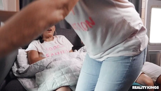 Gabriela Lopez gives hanjob to Johnny Love