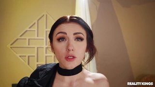 Rosalyn Sphinx watches Kylie Kingston getting her pussy drilled