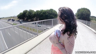 Harmony Reigns puts on a show for the highway drivers