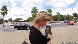 Anna Polina flashing her sweet tits for a few euros