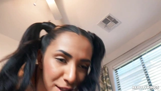 Hime Marie rides the hard prick reverse cowgirl style in POV