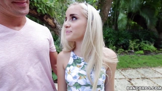 Cute teen Naomi Woods showing off her perky tits