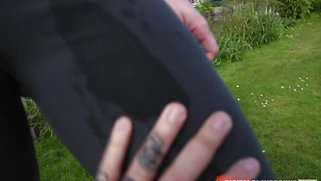 Amazing sportswoman Aletta Ocean shows her enormous tits