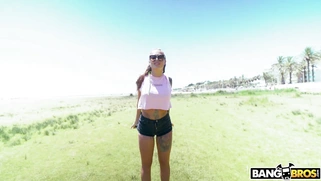 Russian Misha Maver has the nice time outdoors