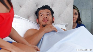 Rayna Rose watches Reagan Foxx sucking Bambino's dick