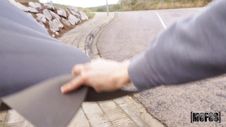 Sabrina Spice is sucking the cock in POV outdoor