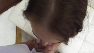 Teen Nata Ocean is sucking the cock in POV