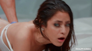 Melody Foxx gets her pussy pounded by Jmac doggystye