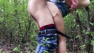 Co-workes fuck in the woods after work