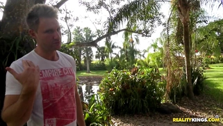 Stephani Moretti gettling licked while she's on the phone with her husband