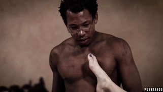 Chloe Couture gets her hairy pussy filled with the black rod