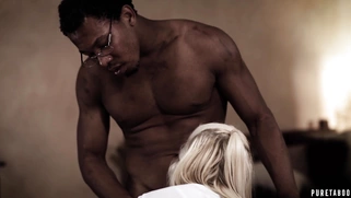 Chloe Couture is sucking the huge black shaft