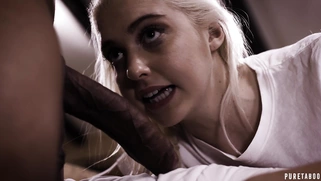 Chloe Couture is sucking the huge black shaft