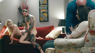 Carolina Sweets gets banged by the tattooed guy doggystyle