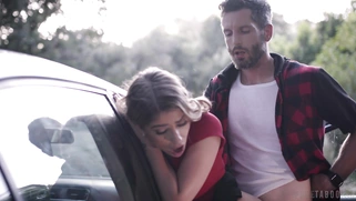 Kristen Scott gets her pussy drilled from behind outdoors