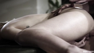 Giselle Palmer gets her pussy pounded standing in the kitchen