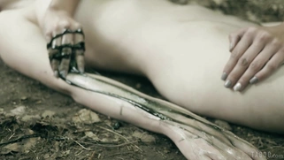 Bella Roland and Bree Daniels have fun in 69 position outdoors