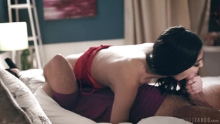 Teen Emily Willis demonstrates her blowjob skills