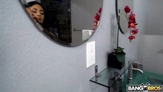 Maid Serena Santos is cleaning the house