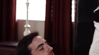 Sarah Vandella is sucking Jake Adams' cock