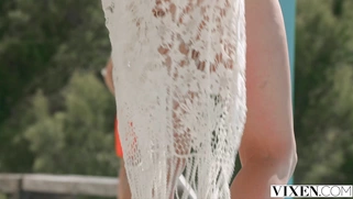 Honour May gets fucked by Alberto Blanco outdoors