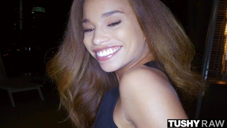 Ebony Cecilia Lion gets her tight asshole filled up