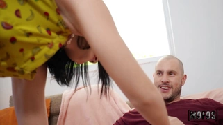 Remi Jones slides her trimmed pussy on the thick dick