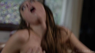 Gia Derza anally rides and sucks Derrick Pierce's cock